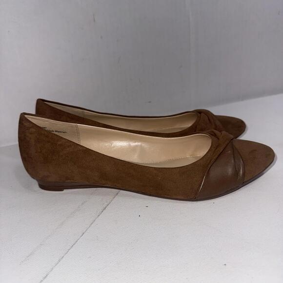 Coach & Four Flats Faux Suede Old Money Minimalist Low Heel Pointed Shoes 7.5 - Picture 7 of 15